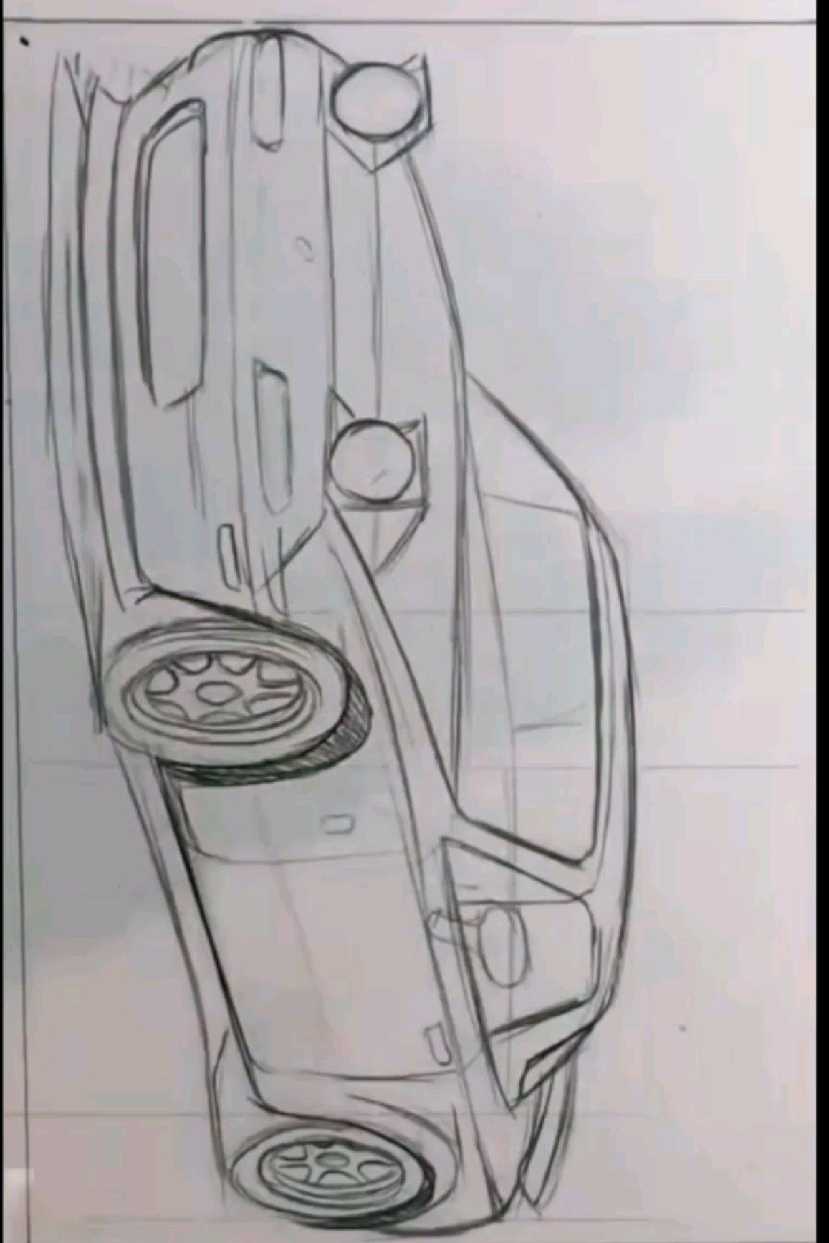 Desenho de Carro: Carro realista a lápis para desenhar