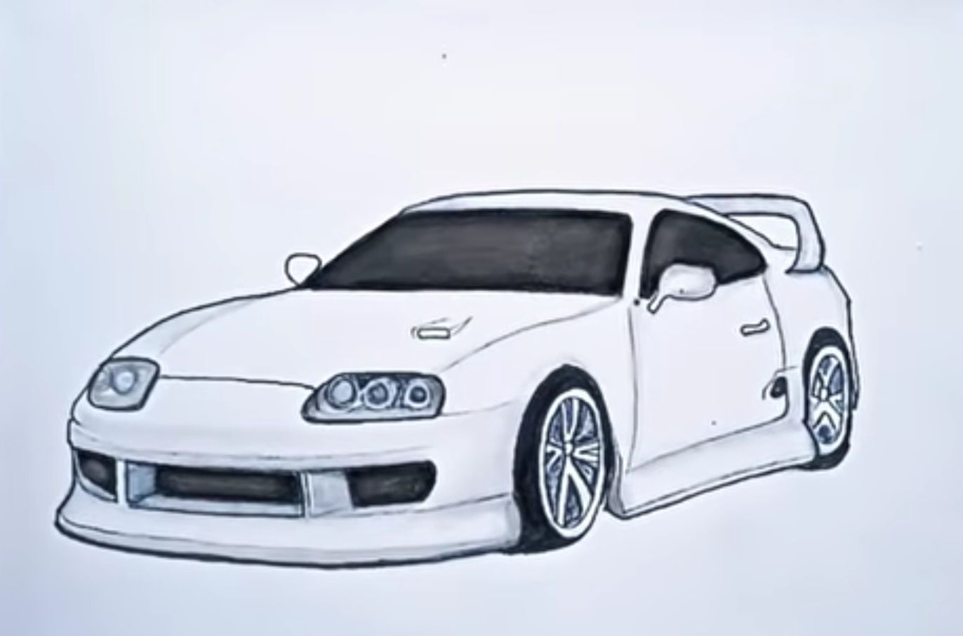 Desenho de Carro: Carro esportivo a lápis para desenhar