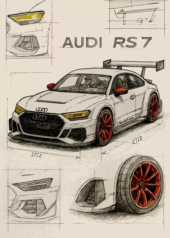 Desenho de Carro: Carro realista e fácil para desenhar
