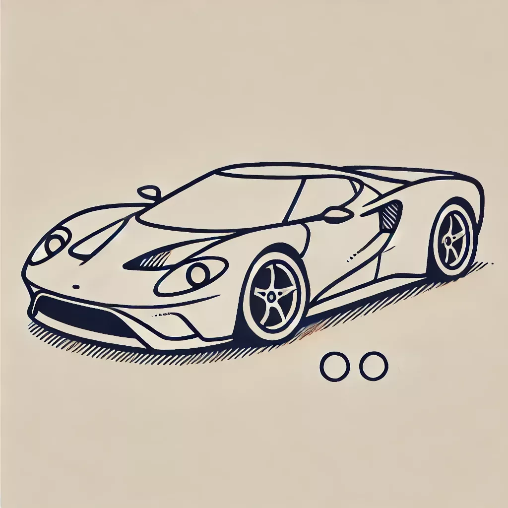 Desenho de Carro: Esportivo realista fácil a lápis