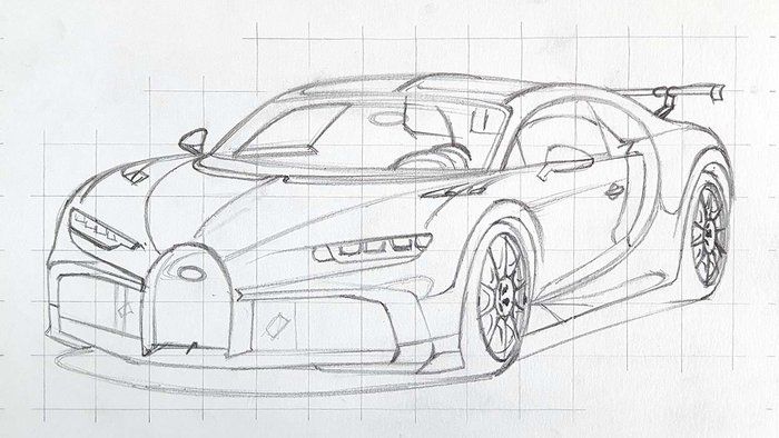 Desenho de Carro: Esportivo realista para desenhar