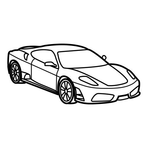 Desenho de Carro: Carro esportivo realista para desenhar