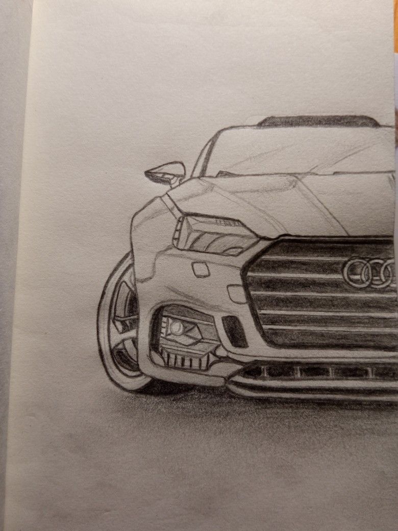 Desenho de Carro: Carro realista a lápis para desenhar