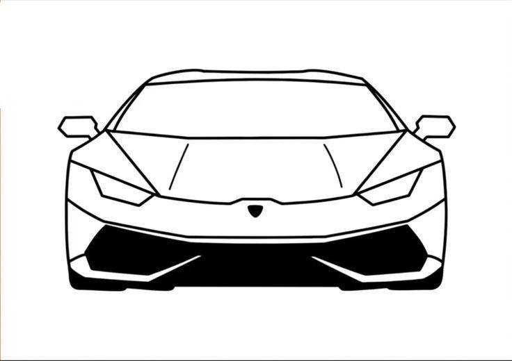 Desenho de Carro: Carro esportivo simples a lápis