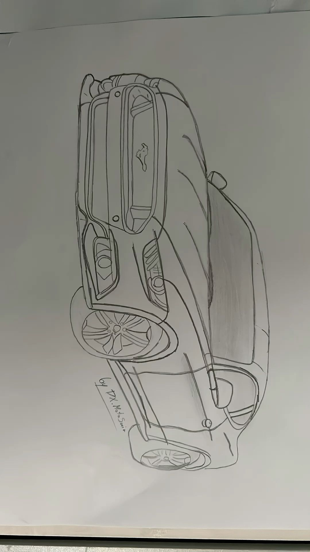 Desenho de Carro: Carro esportivo a lápis fácil