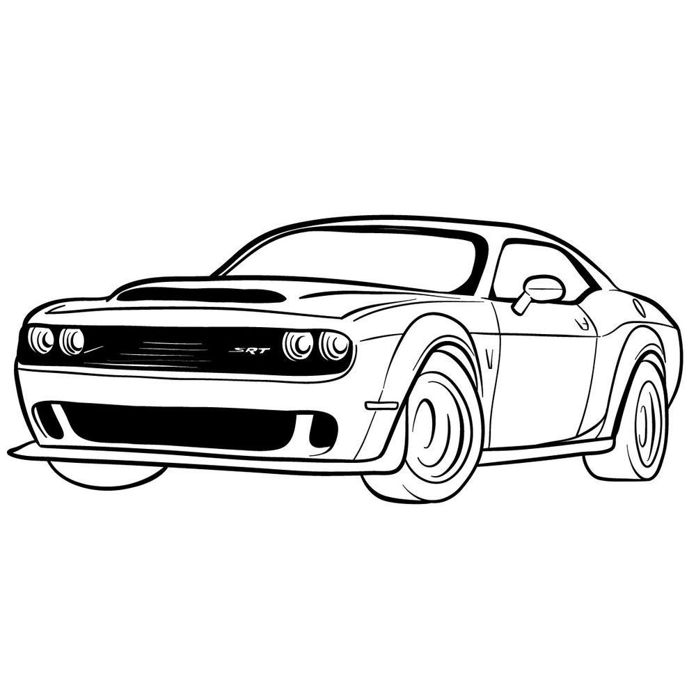 Desenho de Carro: Carro esportivo realista a lápis