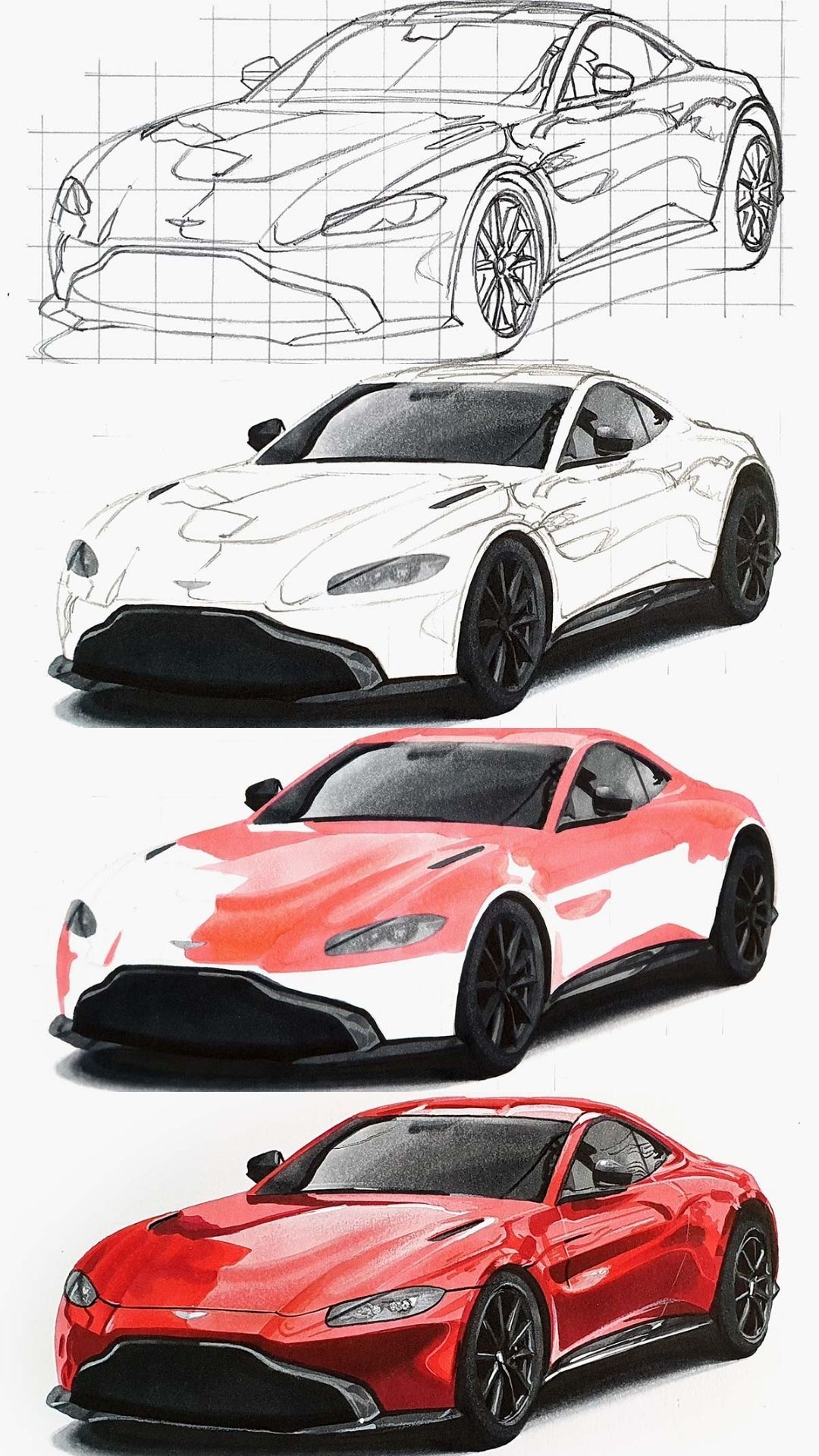 Desenho de Carro: Carro moderno e realista para desenhar