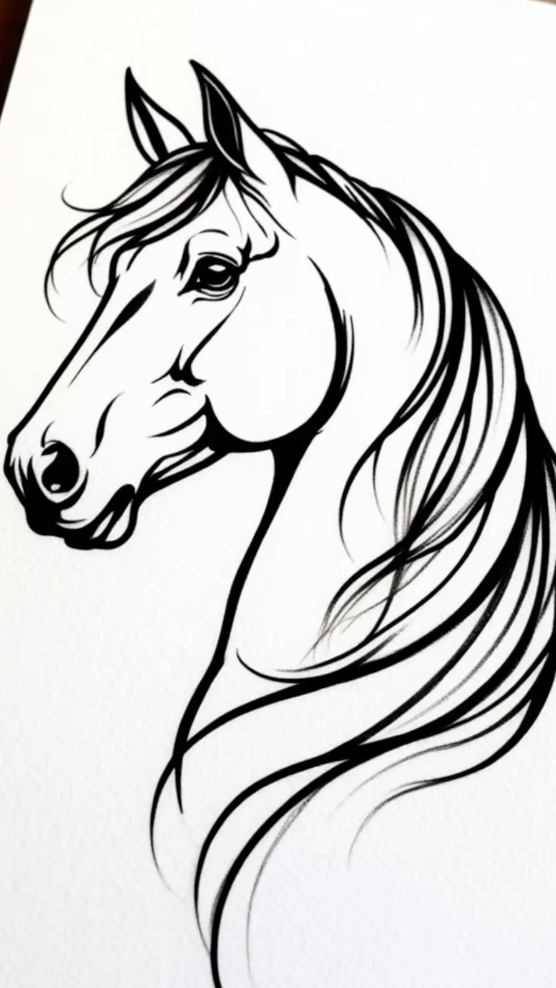 Desenhos de Cavalo: Cavalo realista a lápis para desenhar