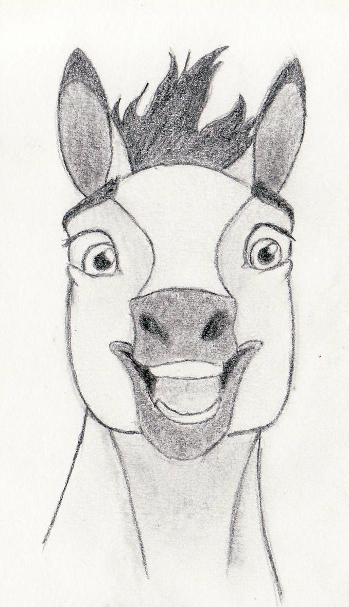 Desenhos de Cavalo: Cavalo com expressão feliz para desenhar
