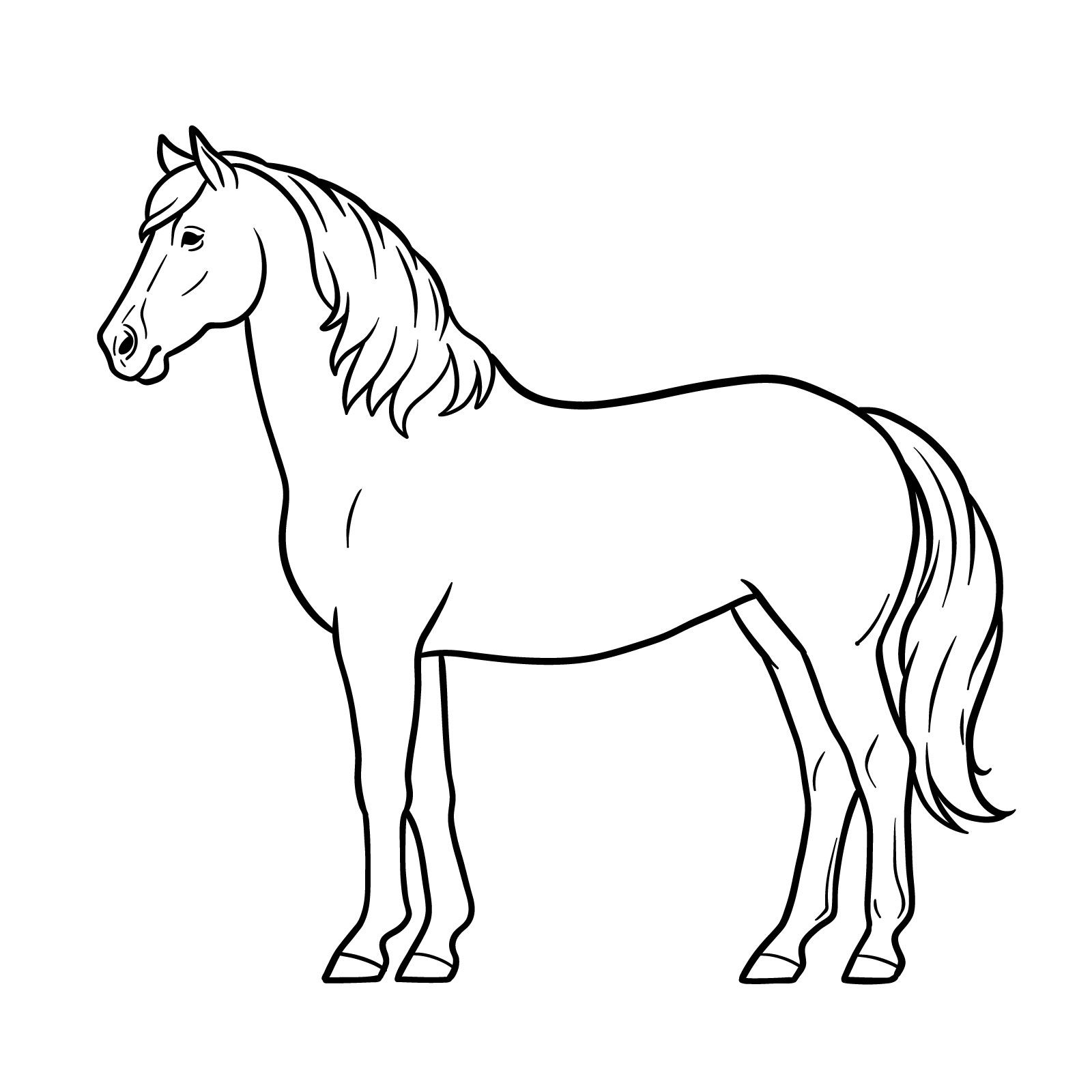 Desenhos de Cavalo: Cavalo realista a lápis para desenhar