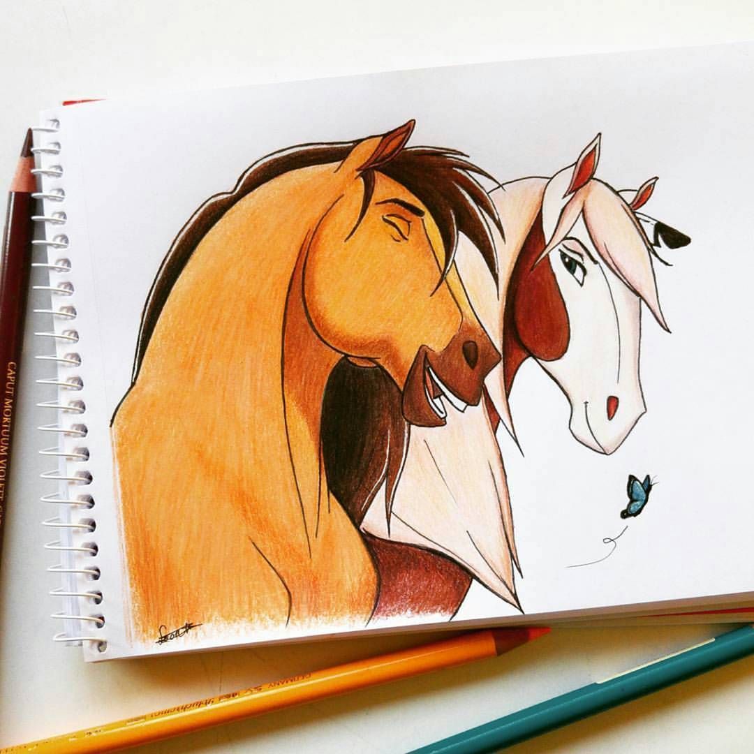 Desenhos de Cavalo: Cavalo e Égua realistas a lápis