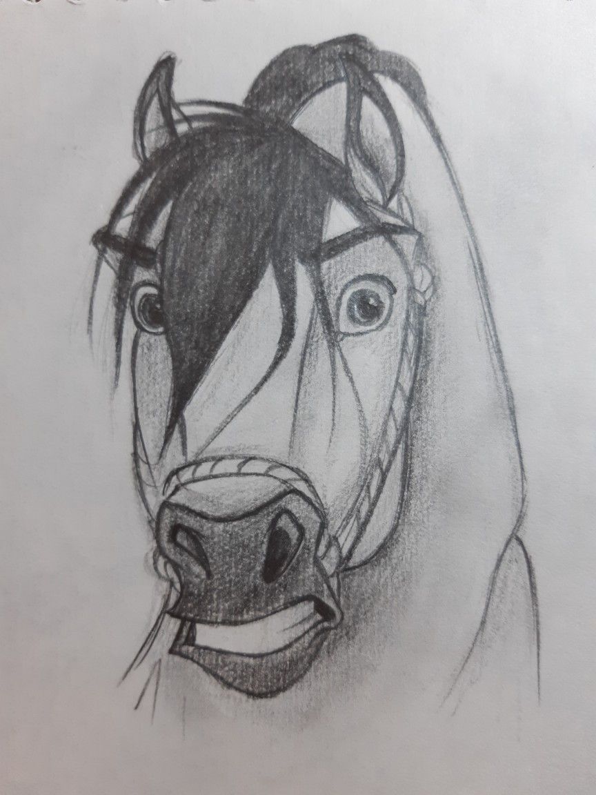 Desenhos de Cavalo: Cavalo divertido a lápis para desenhar