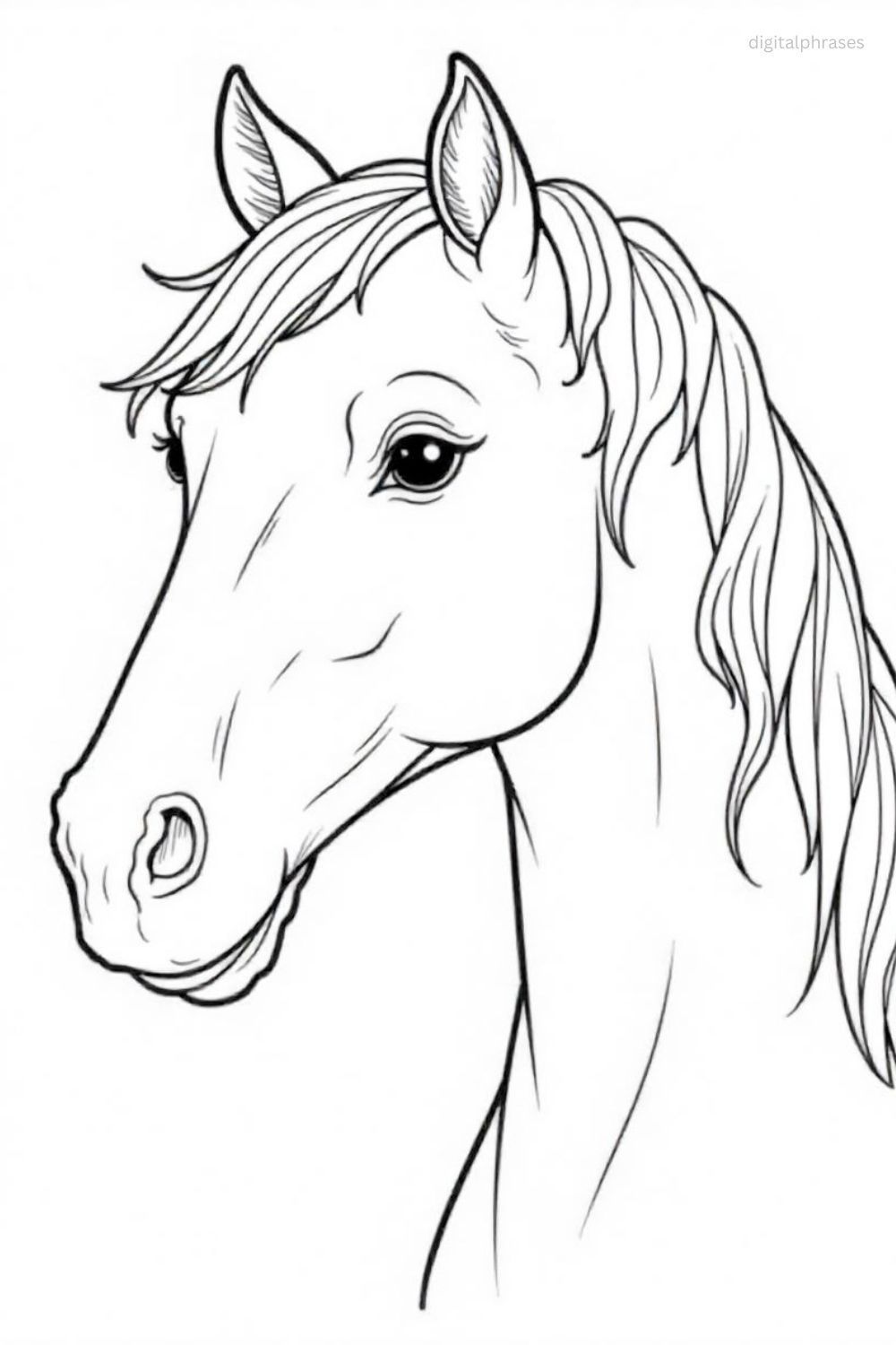 Desenhos de Cavalo Cavalo realista a lápis para desenhar