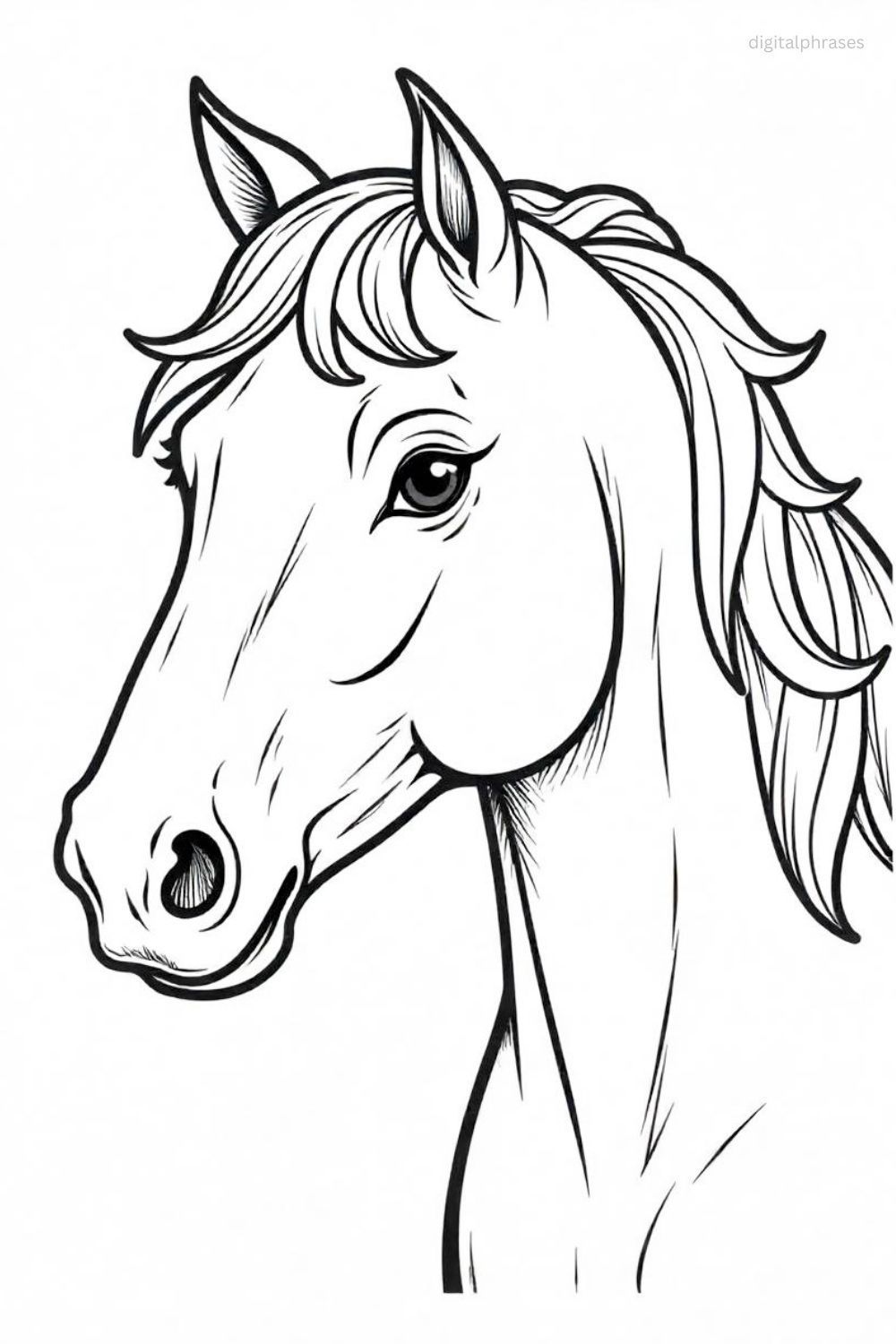 Desenhos de Cavalo: Cavalo realista a lápis para desenhar