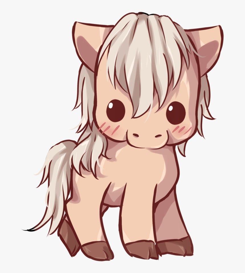 Desenhos de Cavalo: Cavalo fofo estilo Kawaii para desenhar
