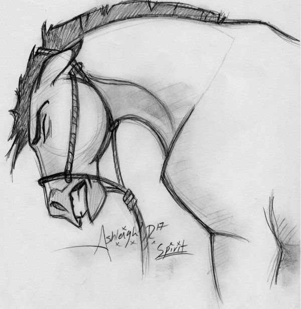 Desenhos de Cavalo: Cavalo realista à lápis para desenhar