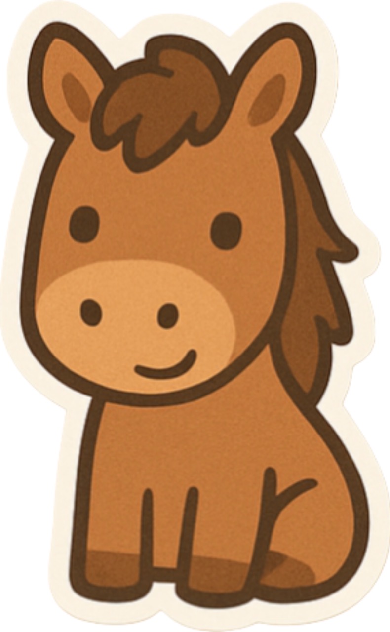 Desenhos de Cavalo: Cavalo fofo estilo kawaii para desenhar