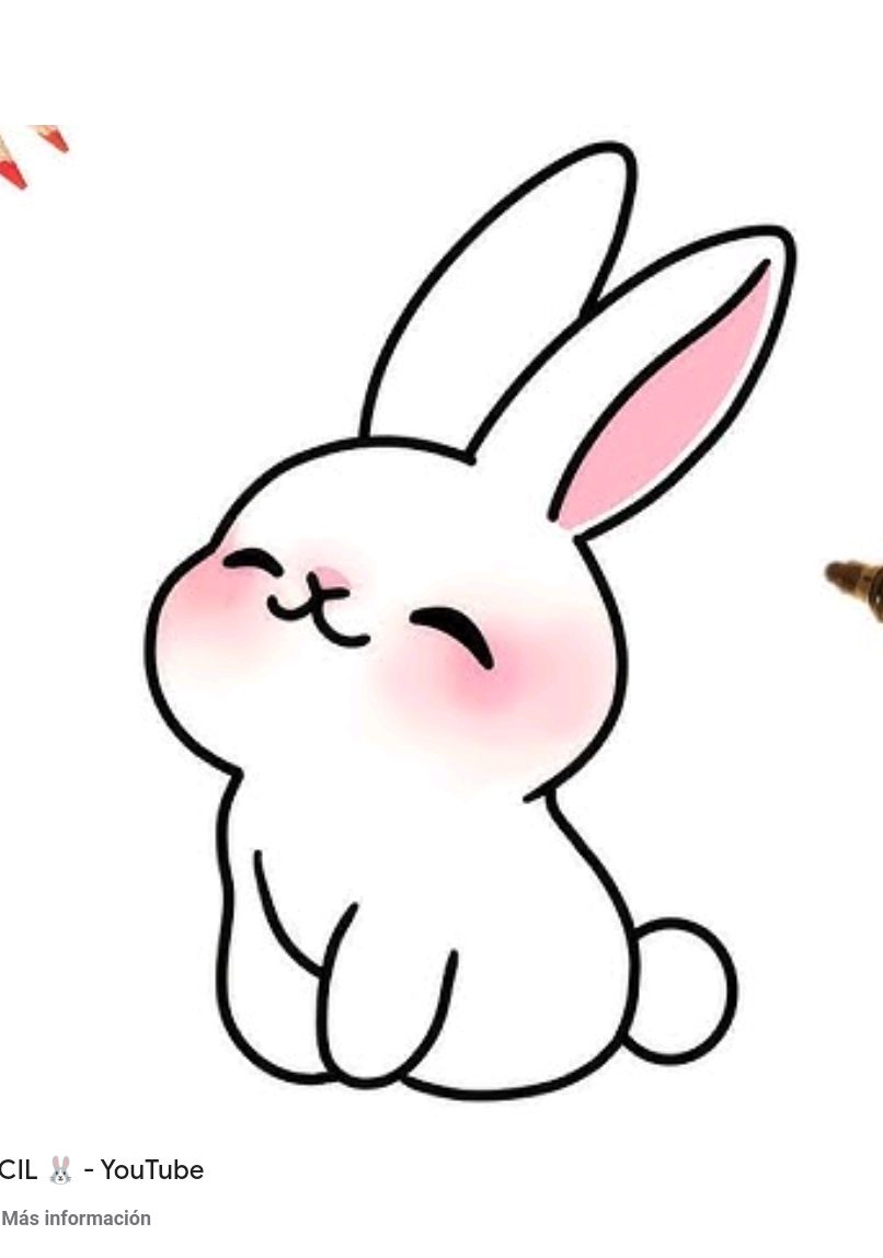 Desenho de Coelho: Coelho fofo sentado para desenhar