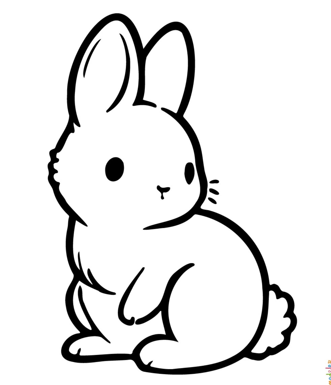 Desenho de Coelho Fofa para desenhar a lápis