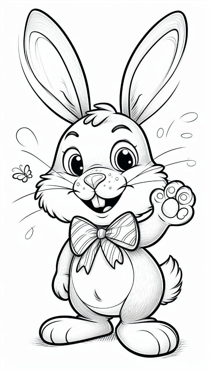 Desenho de Coelho: Coelho fofo a lápis para desenhar