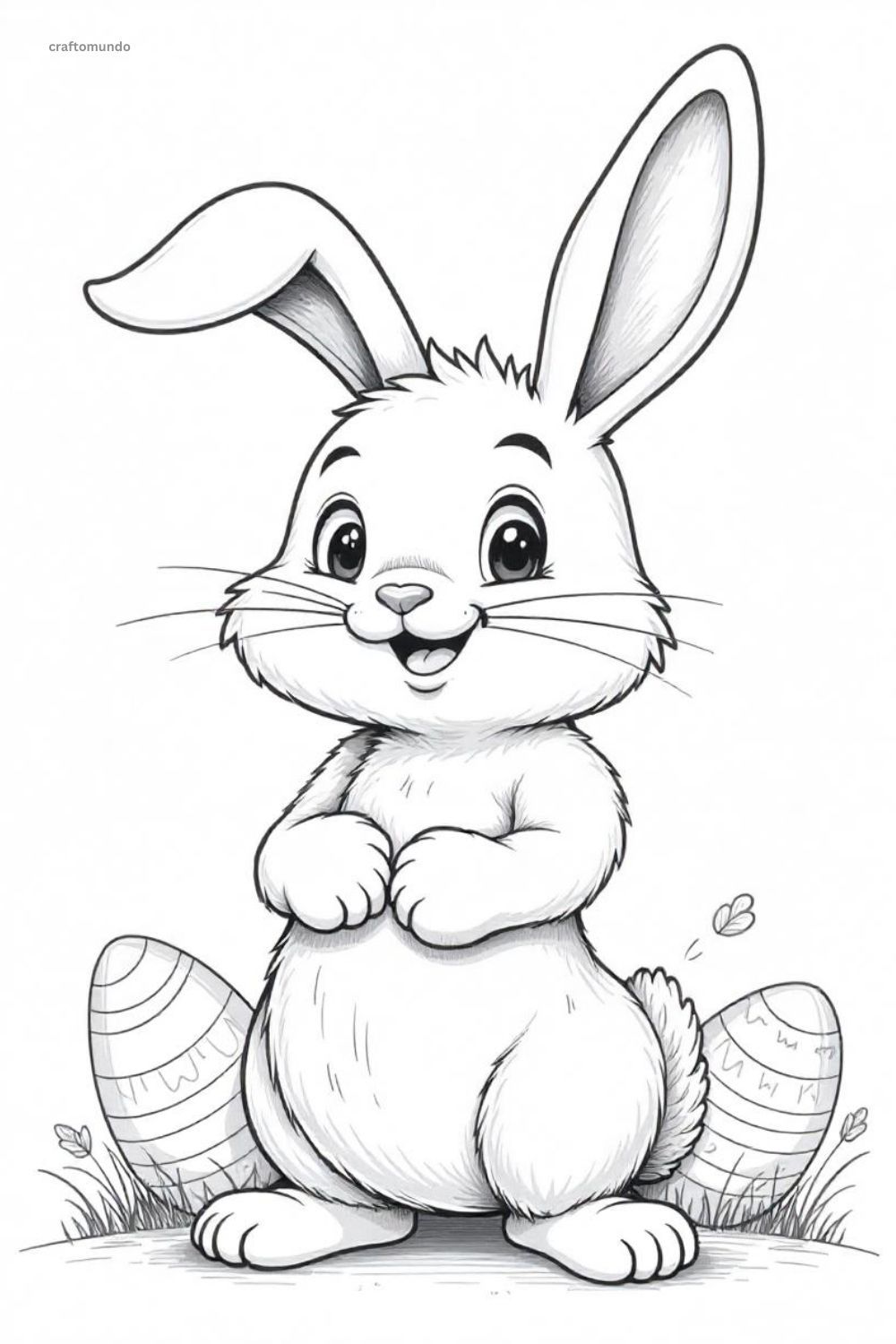 Desenho de Coelho: Coelho fofo a lápis para desenhar