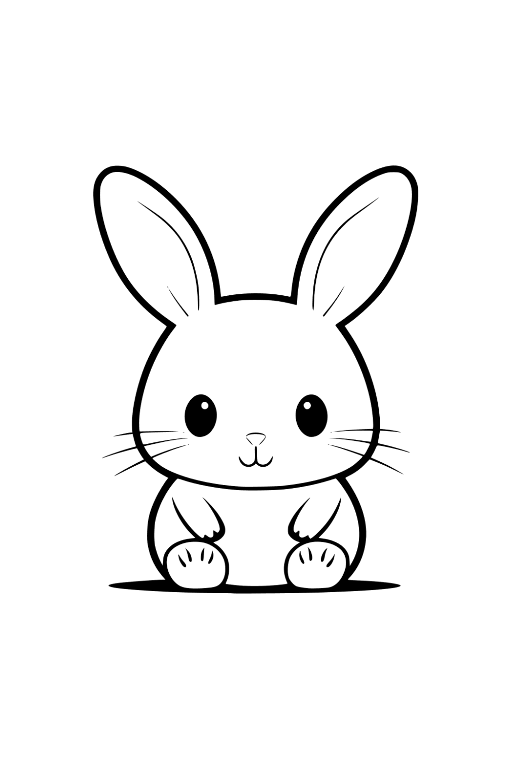 Desenho de Coelho: Coelho fofo e simples para desenhar