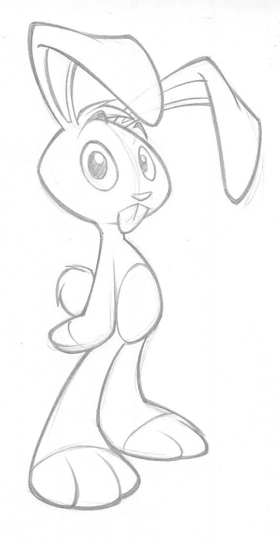 Desenho de Coelho: Coelho fofo e simples para desenhar