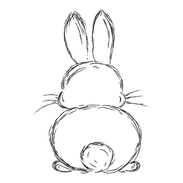 Desenho de Coelho: Fofo e simples para desenhar