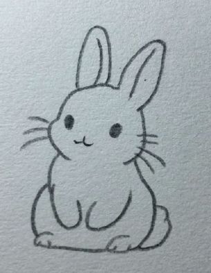 Desenho de Coelho: Coelho fofo simples para desenhar