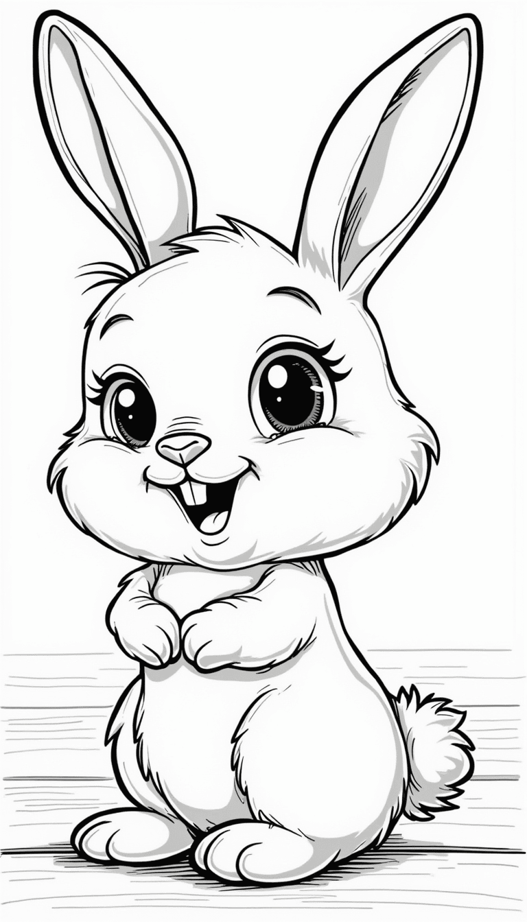 Desenho de Coelho: Coelhinho fofo para desenhar