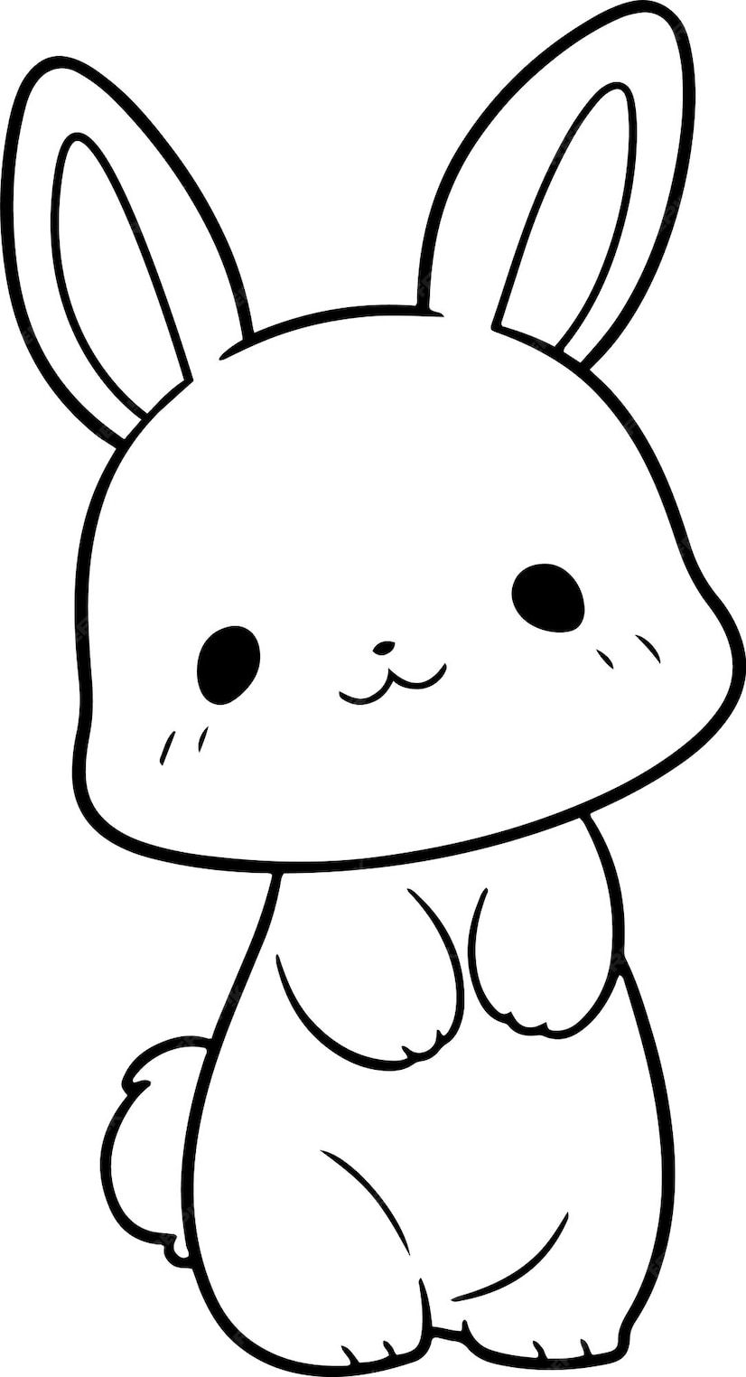Desenho de Coelho: Fofa e simples para desenhar a lápis