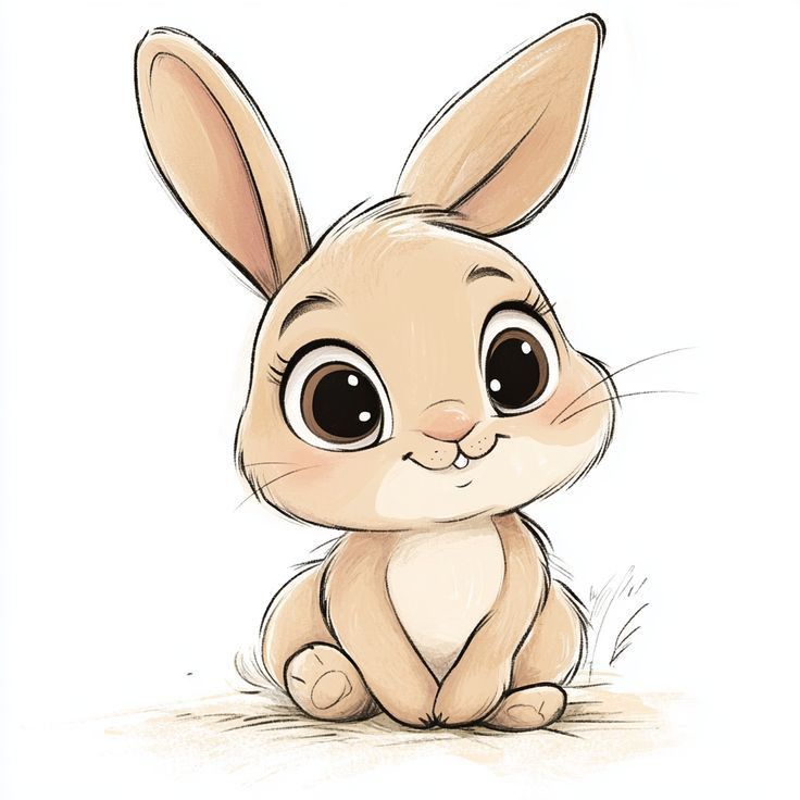 Desenho de Coelho: Fofinha e simples para desenhar