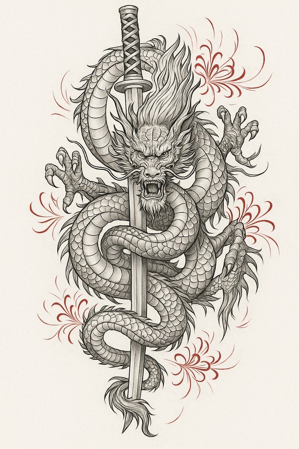 Desenho de Dragão: Dragão simples e estilizado para desenhar