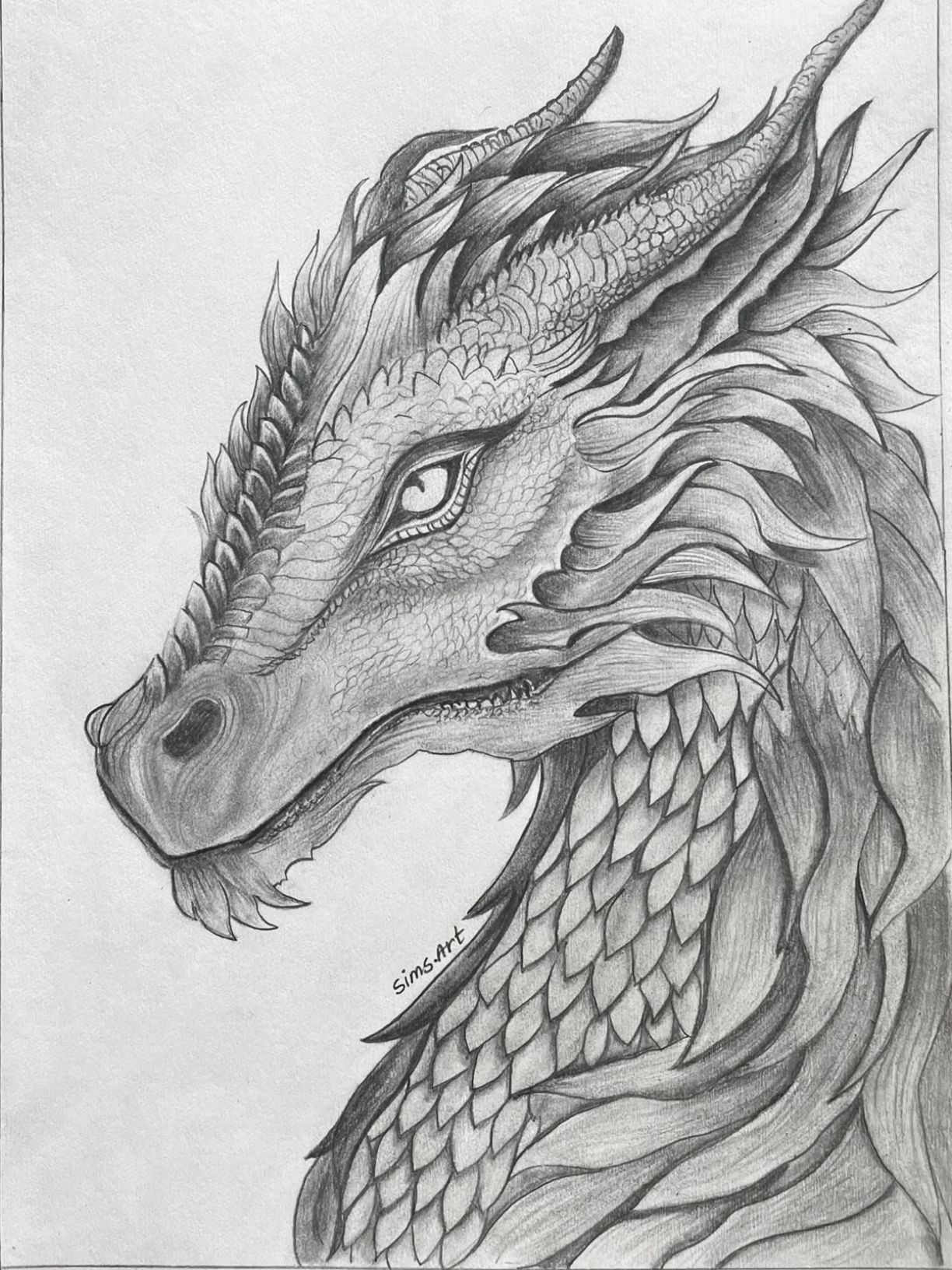 Desenho de Dragão: Dragão fofo a lápis para desenhar