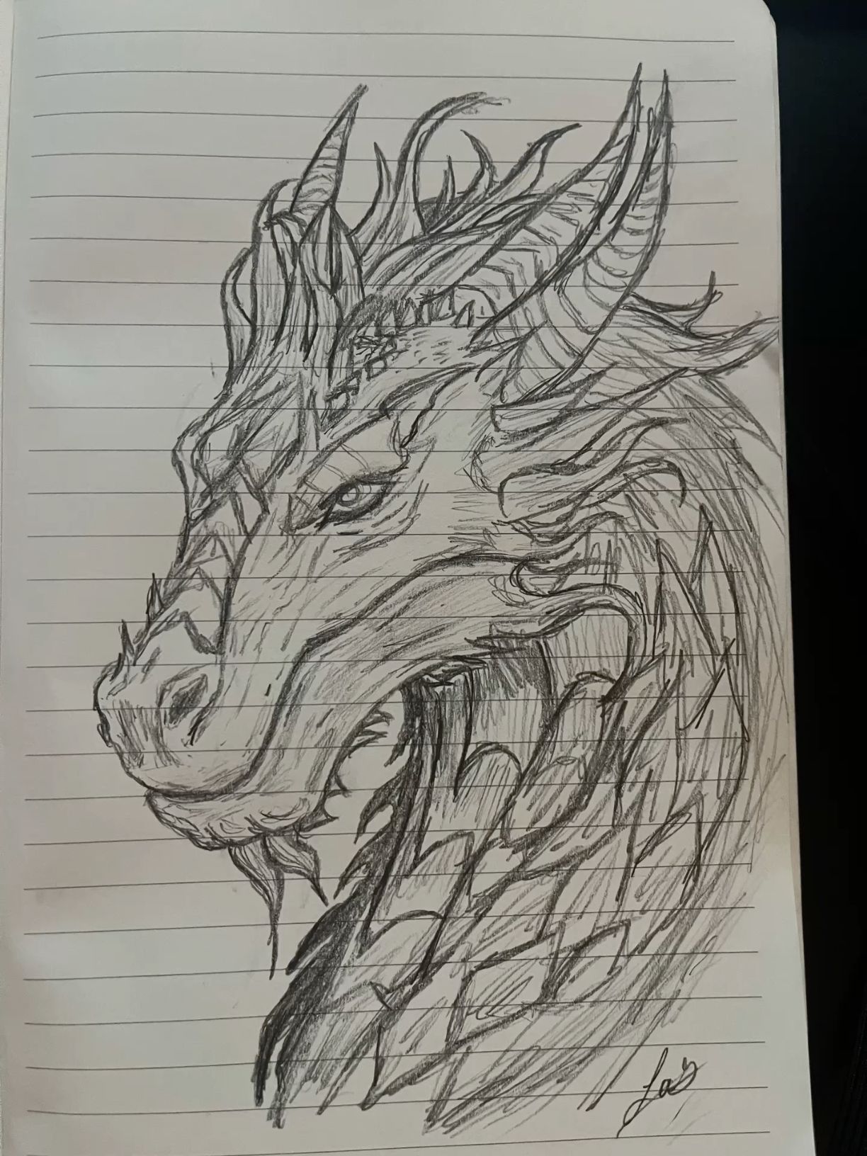 Desenho de Dragão: dragão realista a lápis para desenhar