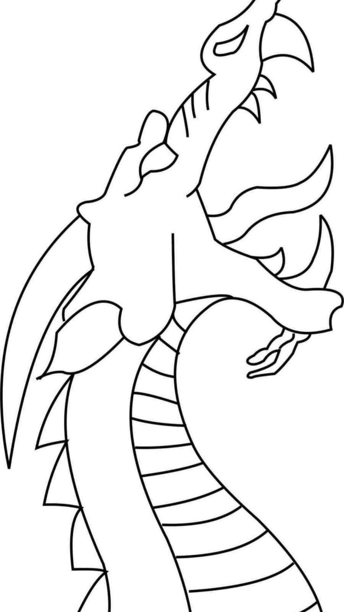 Desenho de Dragão: Dragão fofo a lápis para desenhar