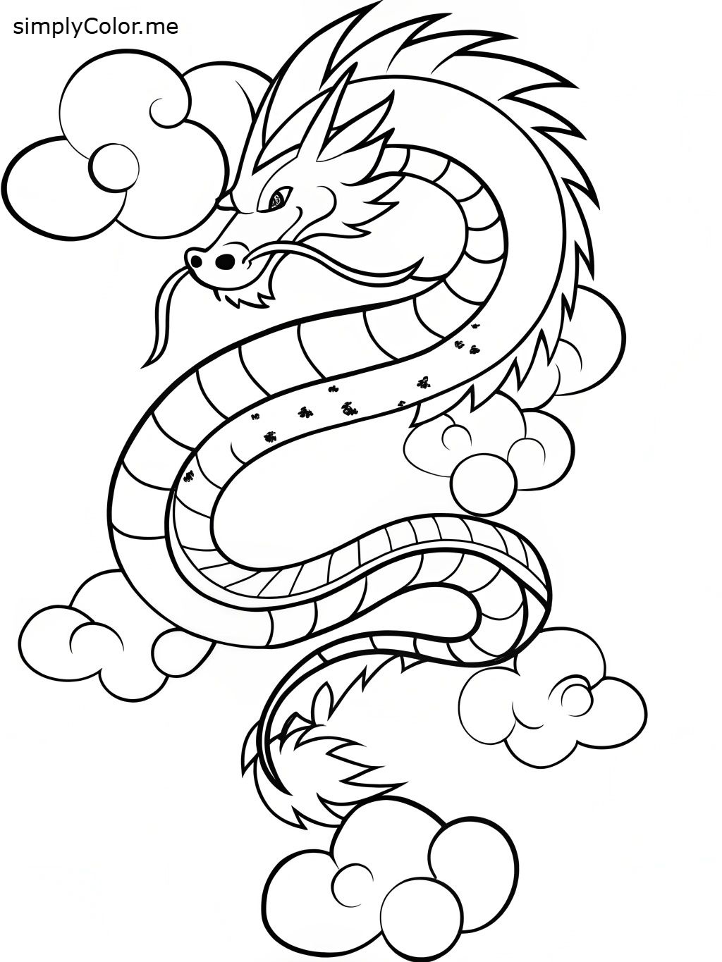 Desenho de Dragão: Dragão fofinho para desenhar