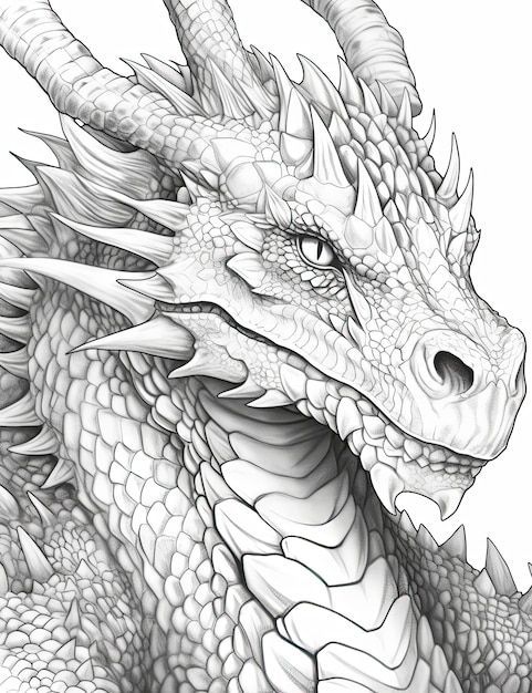 Desenho de Dragão: Dragão fofo realista para desenhar