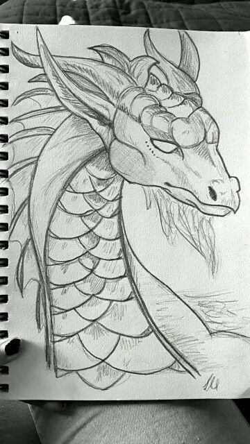 Desenho de Dragão: Dragão fofo a lápis simples para desenhar