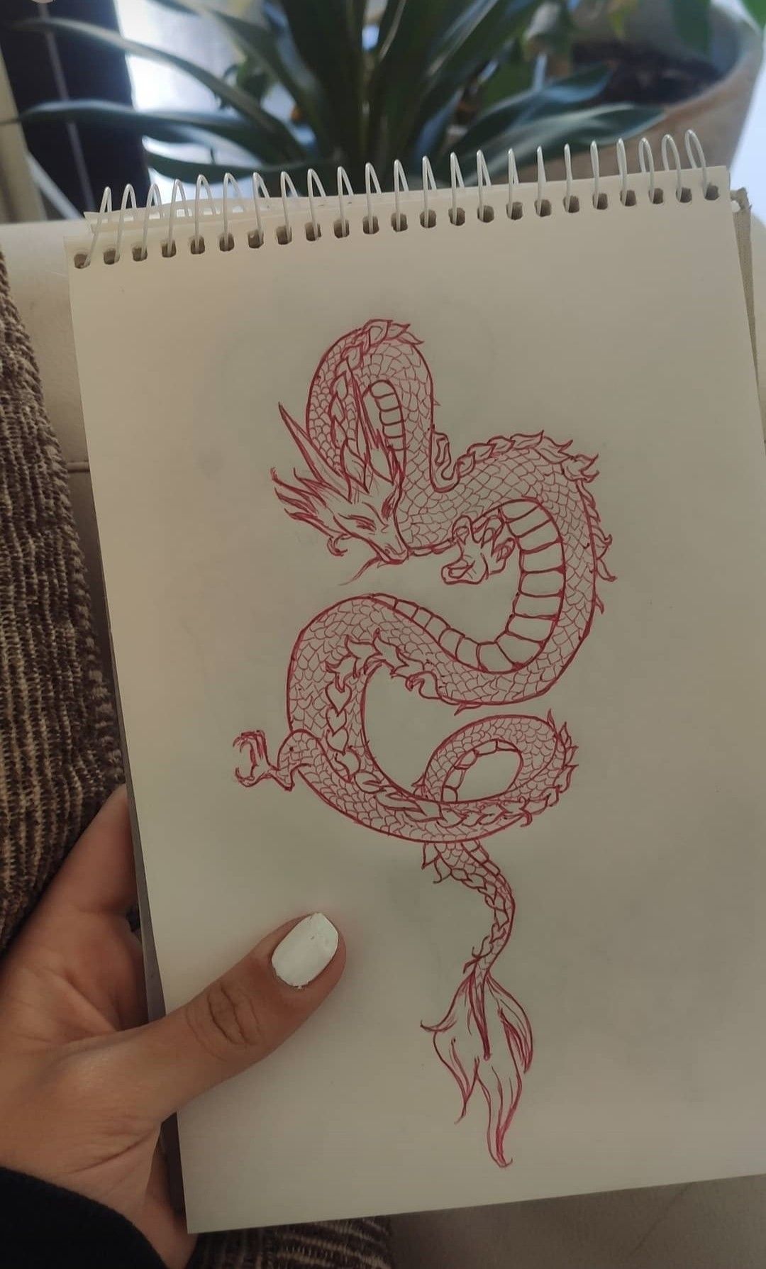 Desenho de Dragão: Dragão fofo e simples a lápis