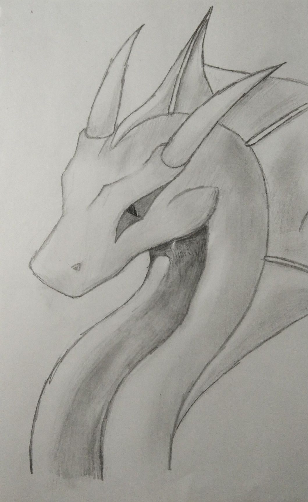 Desenho de Dragão: Dragão fofo e realista a lápis