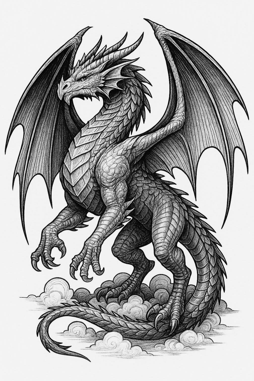 Desenho de Dragão: Dragão fofo e simples para desenhar