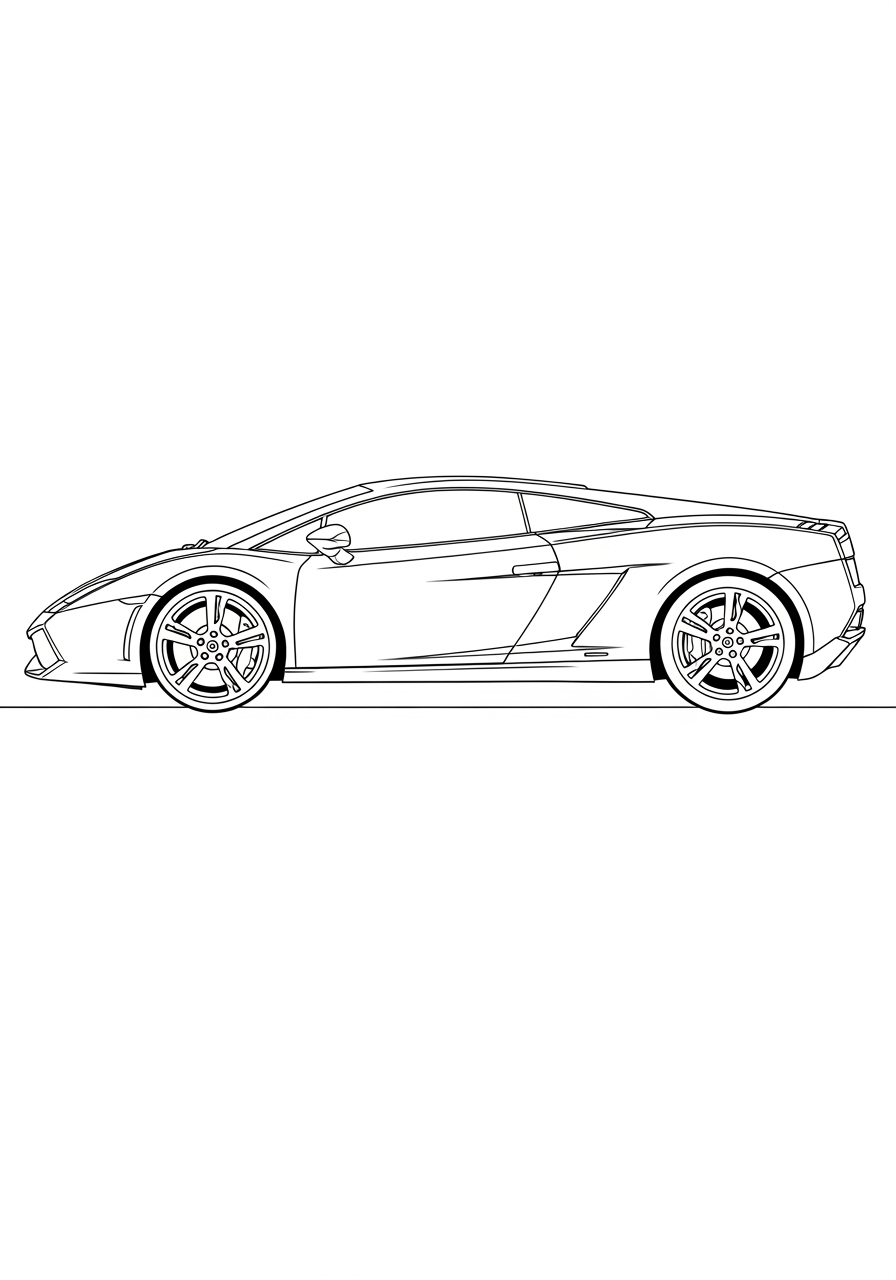 Desenho de Lamborghini Urus SUV para imprimir e colorir