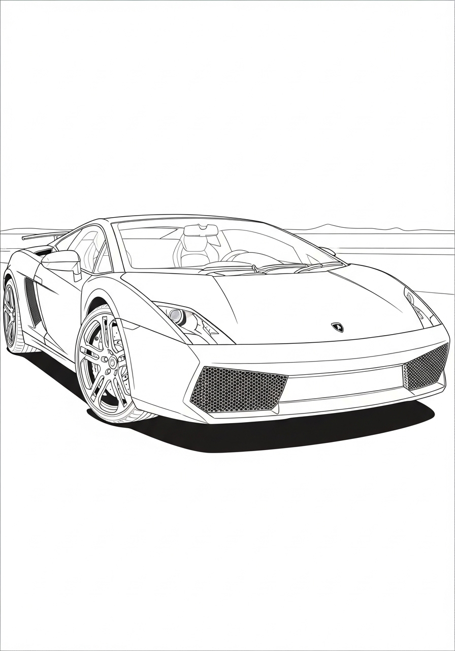 Desenho de Lamborghini Urus SUV para imprimir e colorir