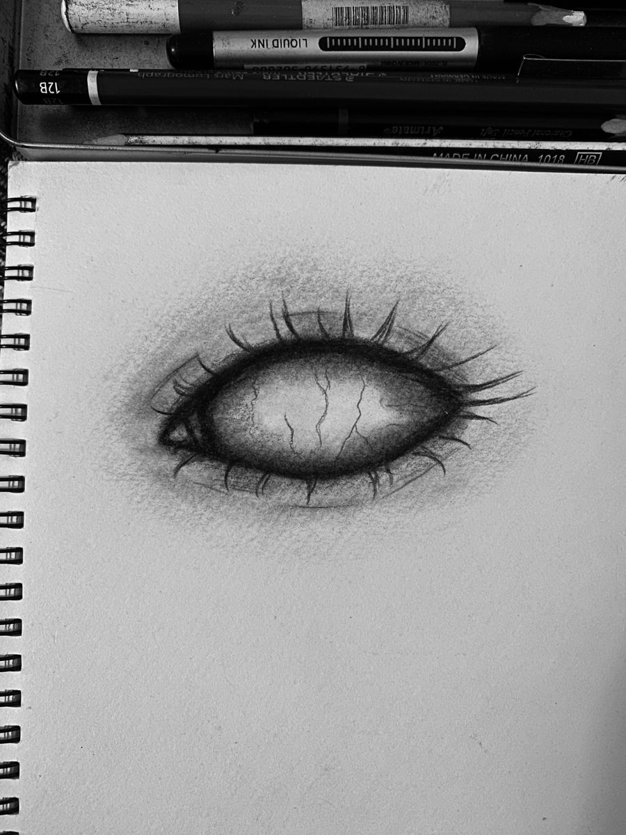 Desenho de Olho: Olho realista e simples a lápis