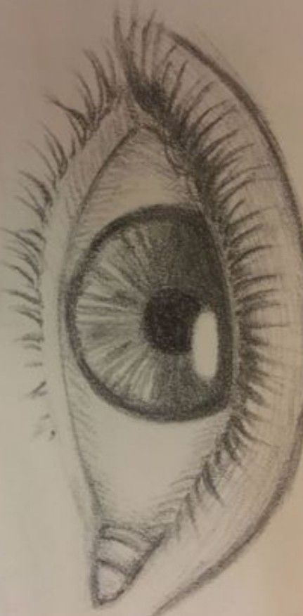 Desenho de Olho: desenho realista de olho a lápis simples