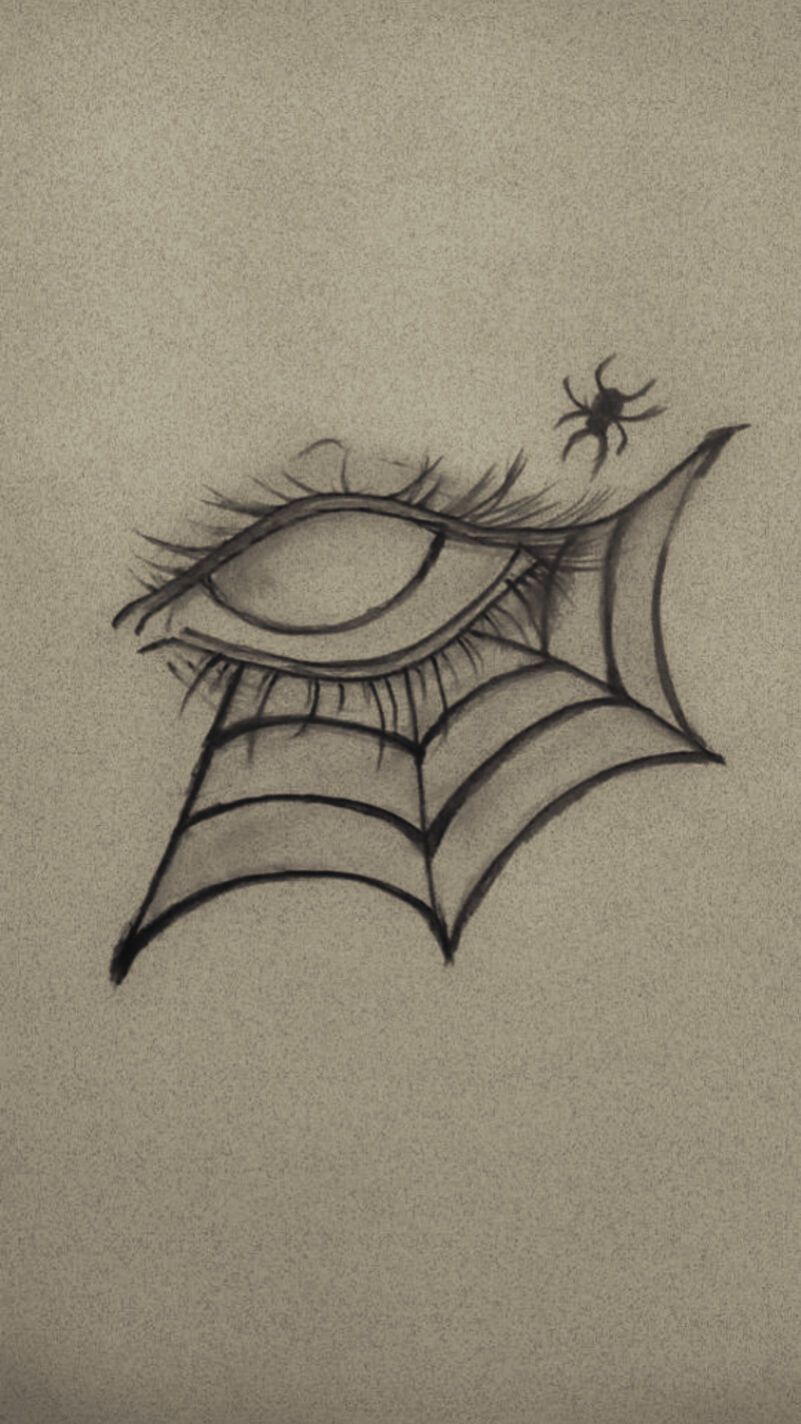 Desenho de Olho: olho em teia de aranha para desenhar