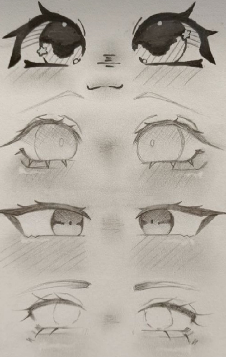 Desenho de Olho: Olhos diversos estilo realista a lápis