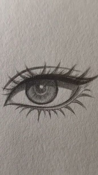 Desenho de Olho: olho fofo e realista a lápis
