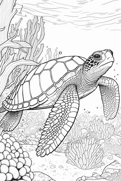 Desenho de Tartaruga: Tartaruga fofa para desenhar fácil